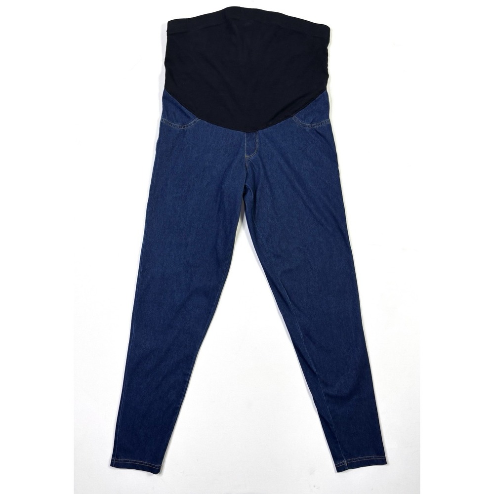 Serra Maternity Jeans Jeggings Womens M Skinny Blue Denim Over Belly Stretch